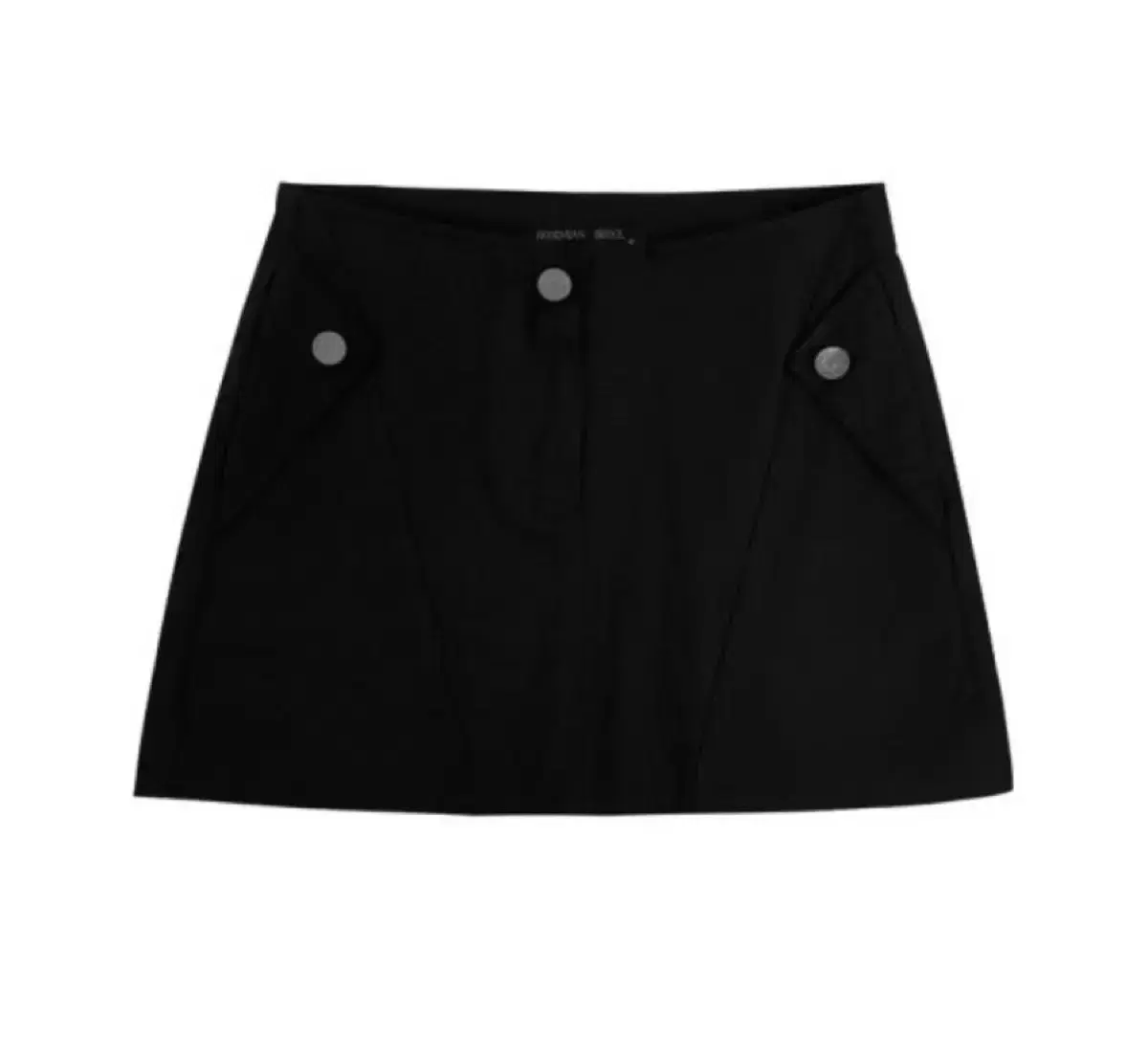 スカート BOHEMSEO bohemian seoul CROSSOVER SKIRT CROSSOVER DENIM MINI SKIRT, SNOW BLACK - bohemseo